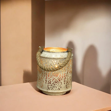 Enchanted Forest White : Nature-Inspired Candle Holder