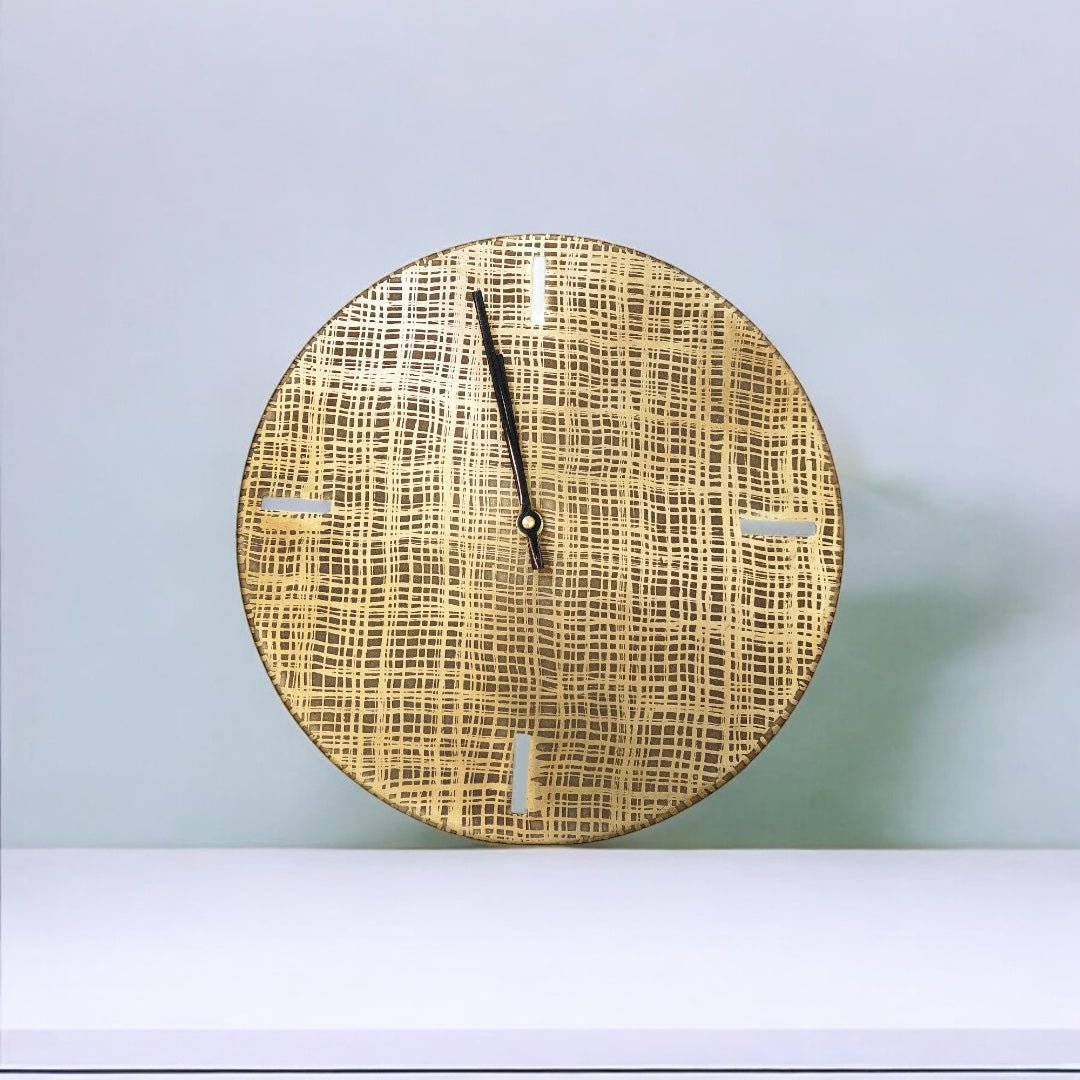 Square Brass Antique Wall Clock