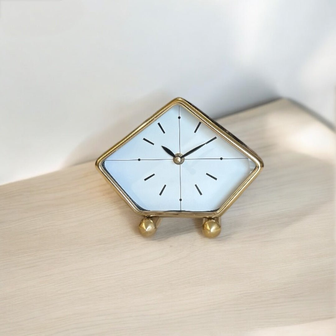 Chic Gold Small Table Clock – Subtle Sophistication